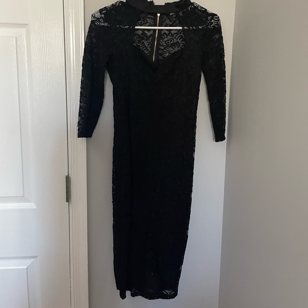Black lace dress